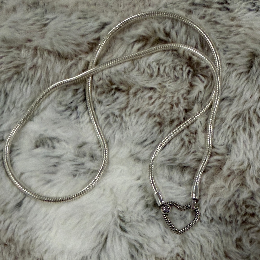 Pandora Heart Silver Necklace